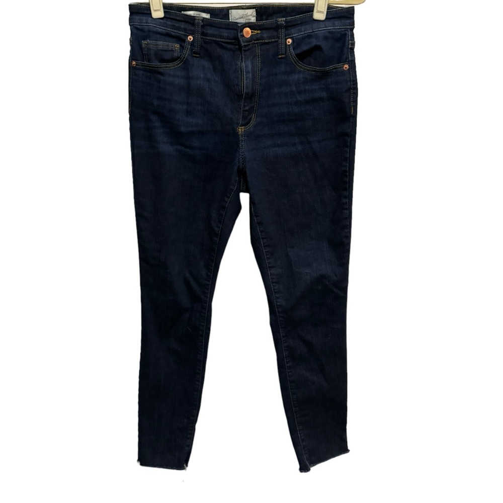 Universal Thread - High Rise Skinny Jeans, Dark Wash, Raw Hem, Size 12/31R